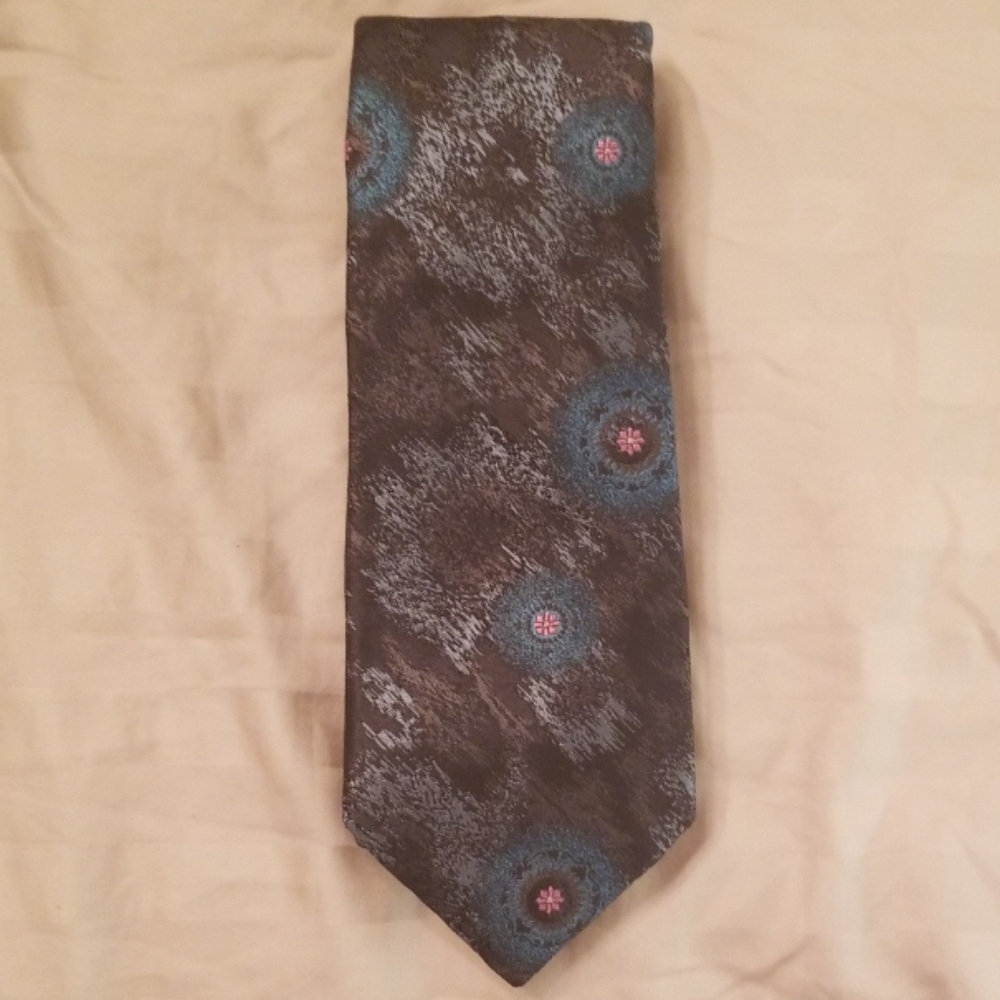 Robert Graham mens silk tie - black and blue